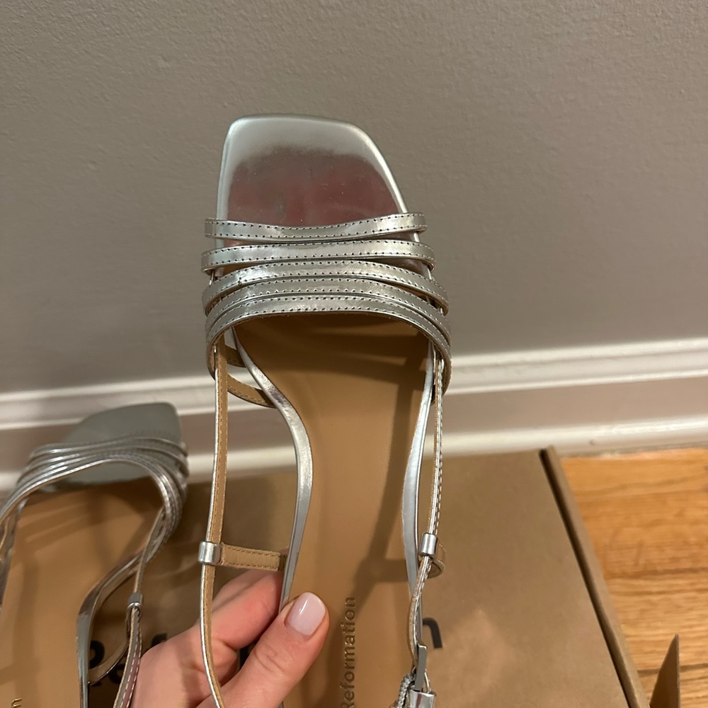 Reformation Eleonora Sling Back Block Heel Sandals - Picture 6 of 13